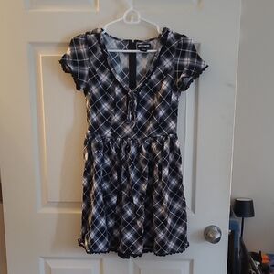 Black and White Checkered  Dress